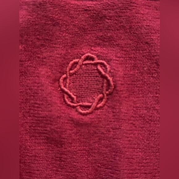 Gsus sindustries beetle scarab featured wool blend wine red knit top sz medium - Picture 7 of 12